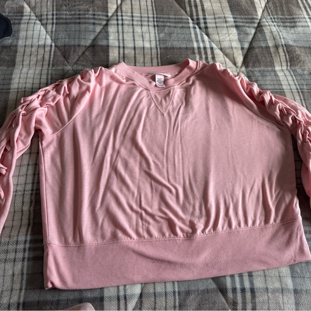 Pink Ruffled Sleeve Women's Top